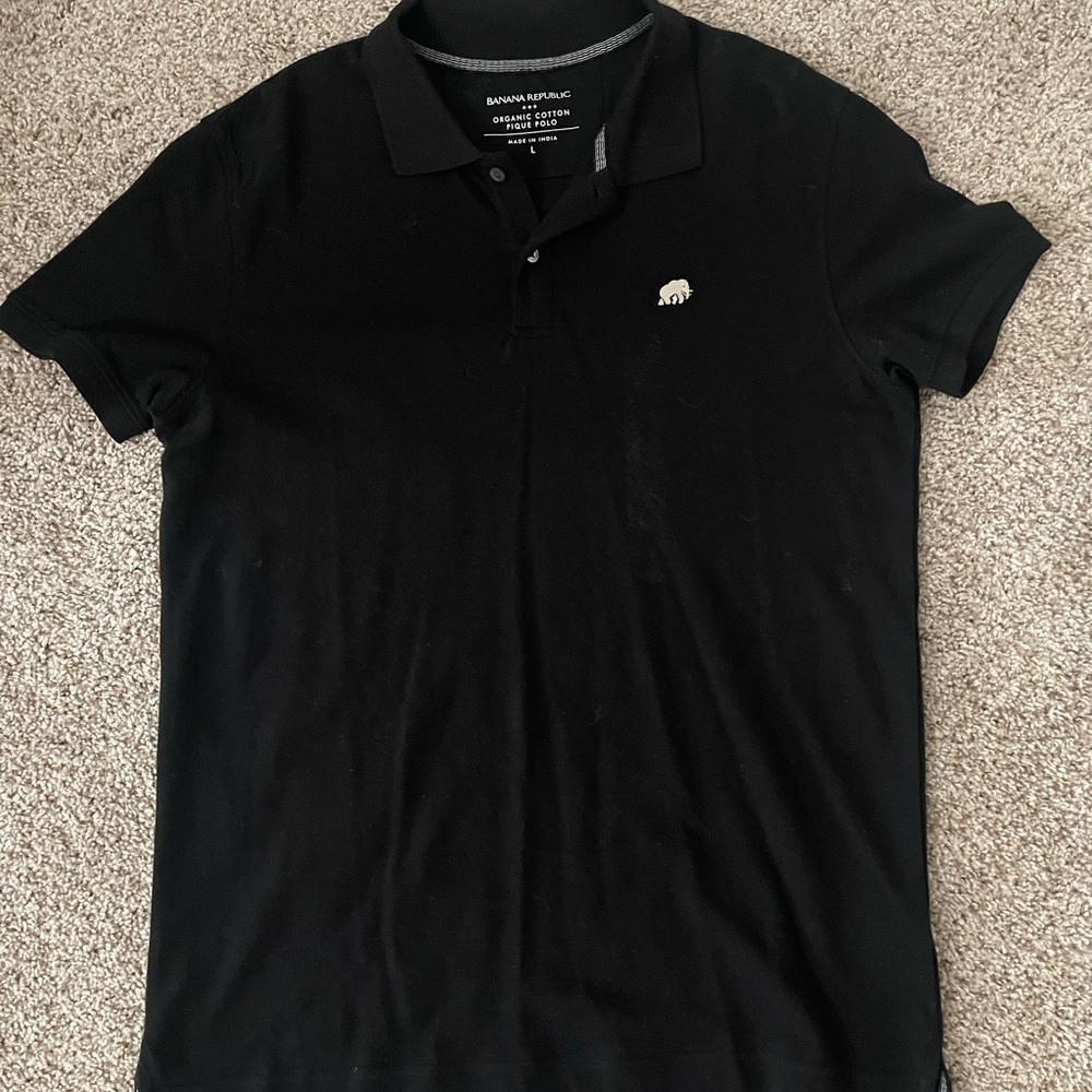 Banana Republic Black Men's Polo Shirt